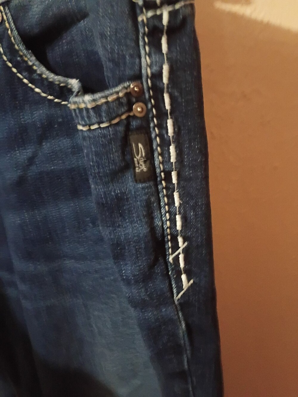 Silver Jeans Size 34 (16) Slim Boot Cut Dark Wash Jeans - Picture 3 of 6